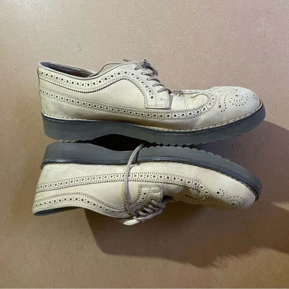 Rockport Cream Leather Brogue Shoes